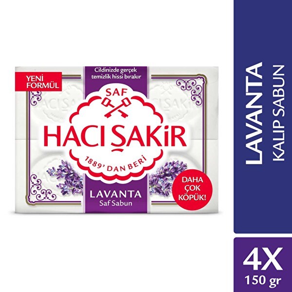 Hacı Şakir Saf Sabun Lavanta 4lü