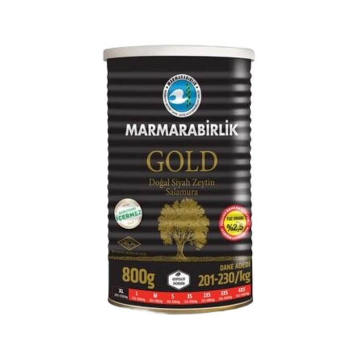 Marmara Birlik Zeytin Gold Teneke 201-230 800 Gr