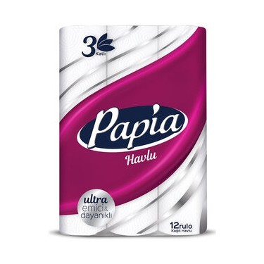 Papia 3 Katlı Kağıt Havlu 12'li
