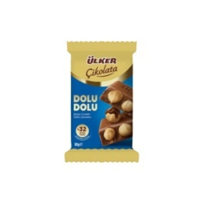 Ülker %32 Fındıklı Kare Çikolata 80 Gr