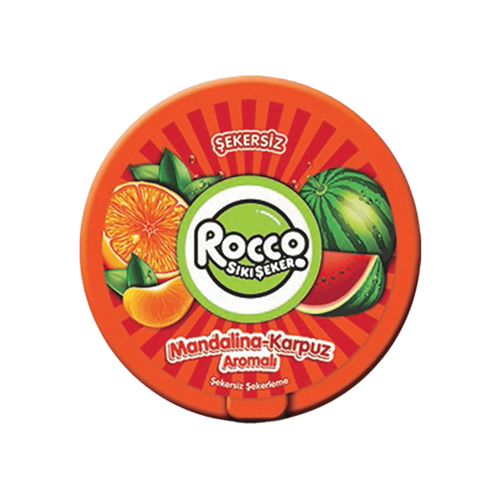 Rocco Sıkı Şeker Mandalina & Karpuz Aromalı Şeker 12 Gr