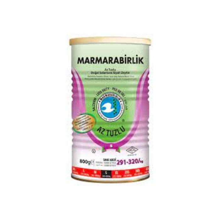 Marmara Birlik Zeytin Az Tuzlu Siyah 800 Gr