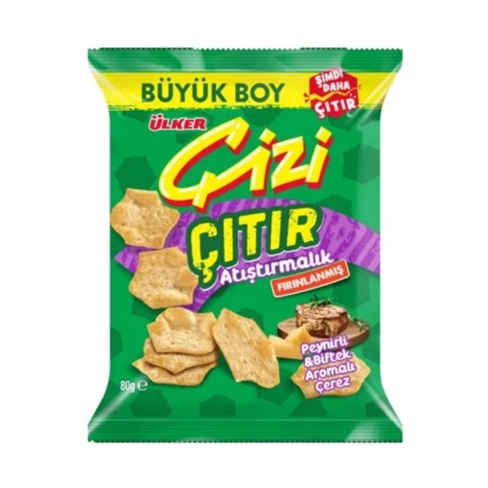 Ülker Çizi Çıtır Peynir & Biftek Aromalı 80 Gr