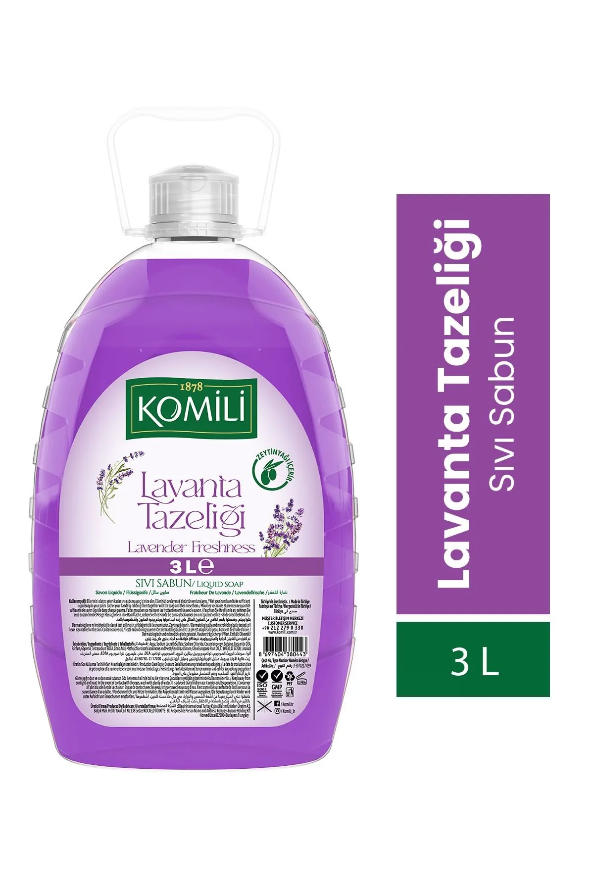 Komili Sıvı Sabun Lavanta Tazeliği 3 L