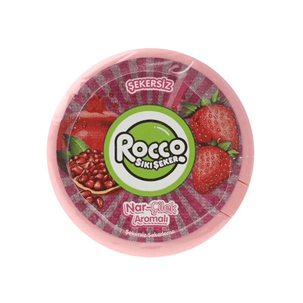 Rocco Sıkı Şeker Nar & Çilek Aromalı Şeker 12 Gr