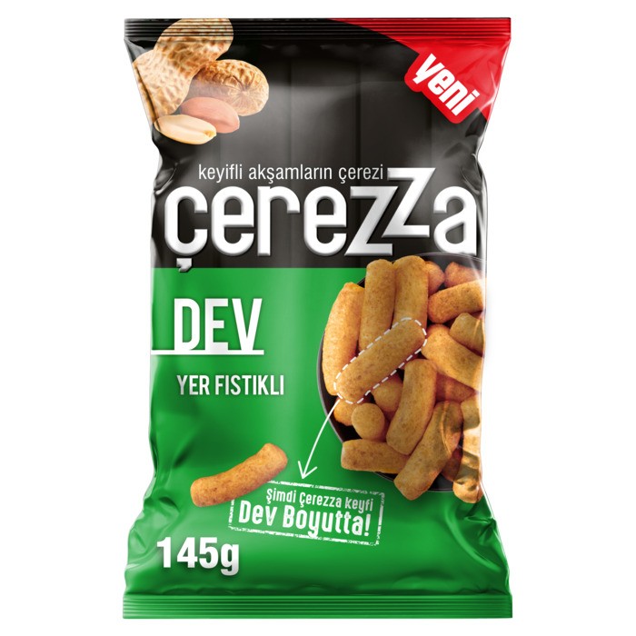 Çerezza Dev Yer Fıstıklı Mısır Cipsi 145 Gr