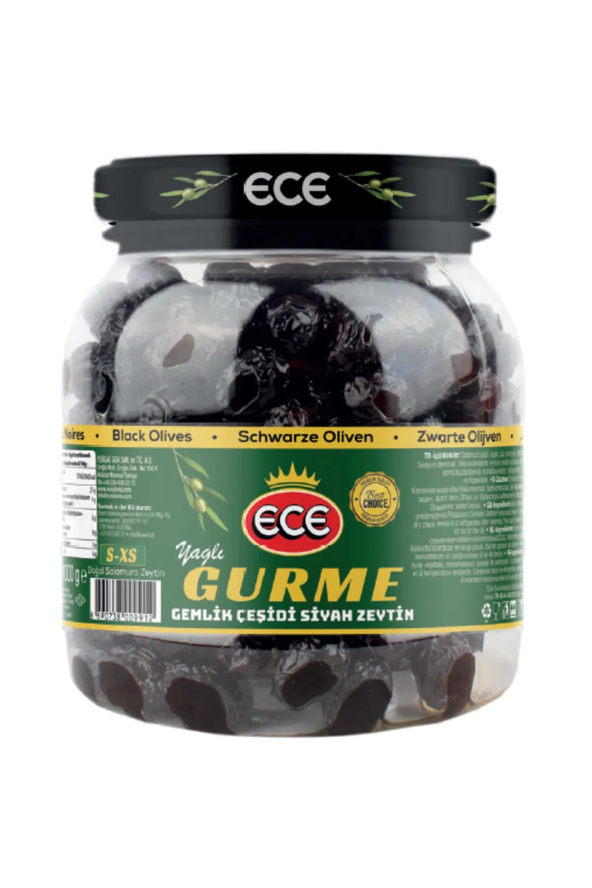 Ece Gurme Yağlı Siyah Zeytin 1000 Gr