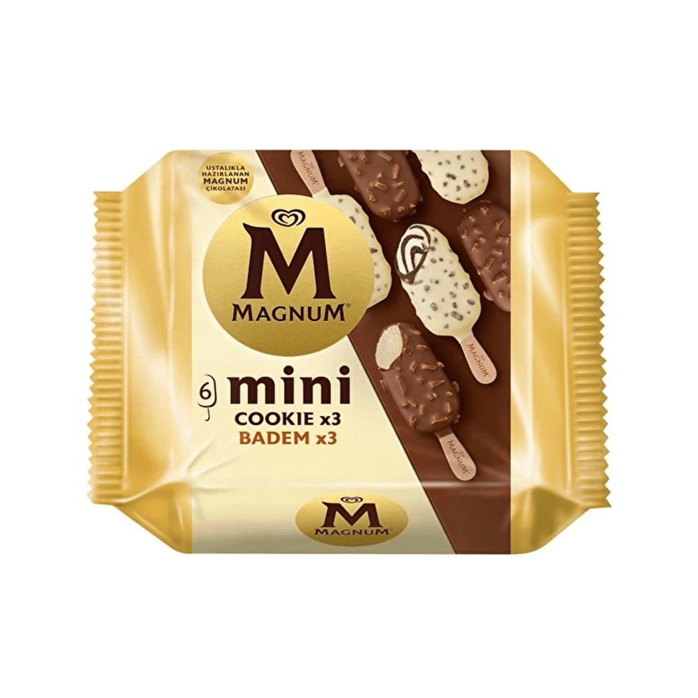 Algida Magnum Mini Cookie Badem 6'lı 337.5 Ml