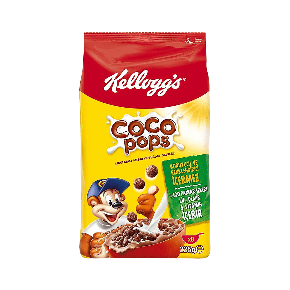 Kellogg's Gevrek Coco Pops Mısır ve Buğday 225 Gr