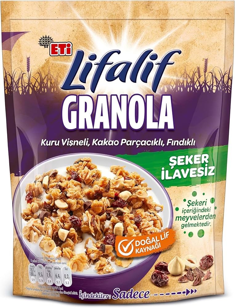 Eti Lifalif Granola Porsiyon Vişne Kakao Fındık 40 Gr
