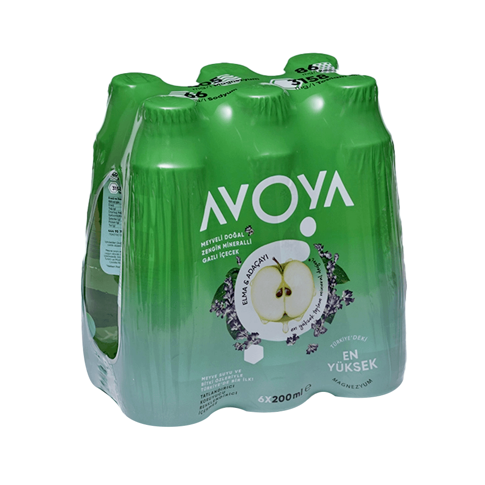 Avoya Elma & Adaçayı Meyveli Maden Suyu (6x200 Ml)