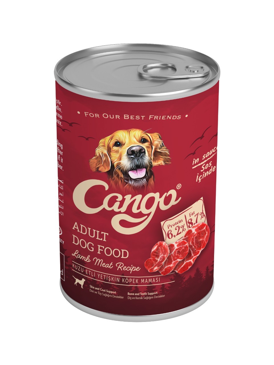 Cango Yetişkin Köpek Yaş Mama Kuzu Etli 415 Gr