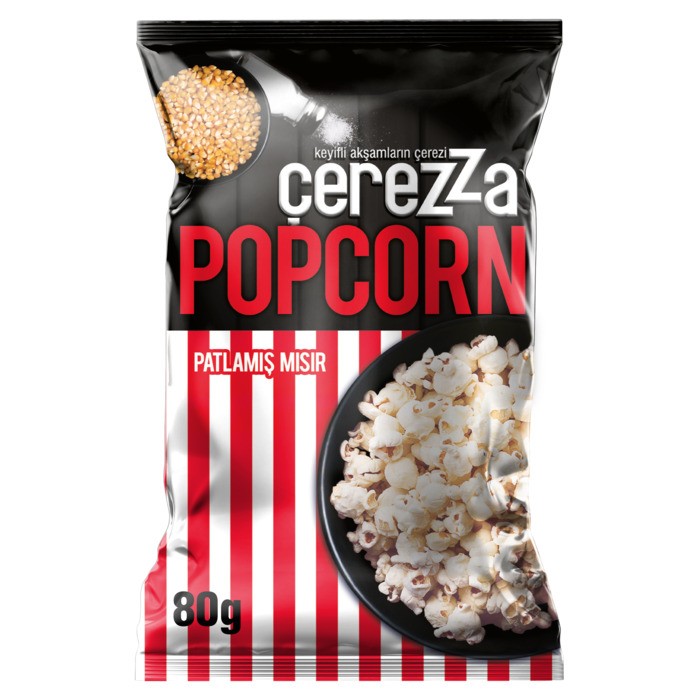 Çerezza Popcorn Mısır Cipsi Süper Boy 80 Gr