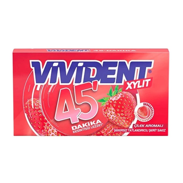 Vivident Sakız 45 Dk Cüzdan Çilek Aramolı 26 Gr