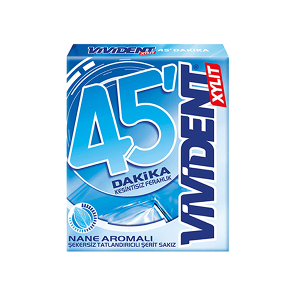 Vivident 45 Dakika Nane Aromalı Kutu Sakız 33 Gr