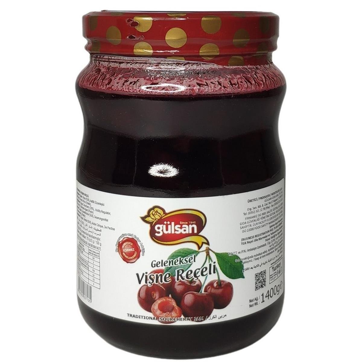 Gülsan Geleneksel Vişne Reçeli 1400 Gr
