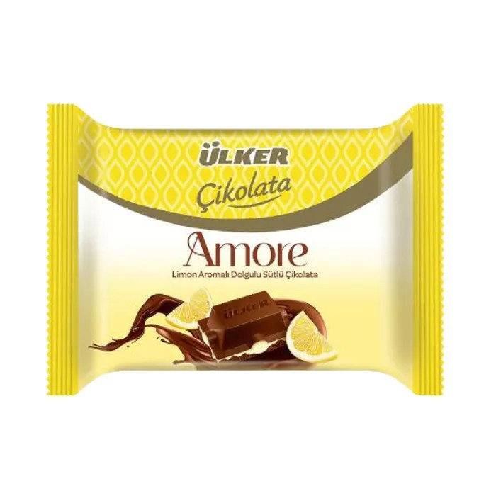 Ülker Amore Limon Dolgulu Kare Çikolata 54 Gr