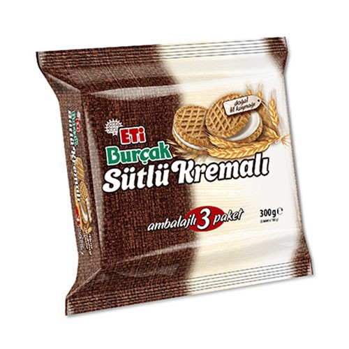 Eti Bisküvi Burçak Sütlü Kremalı Yulaflı 300 Gr