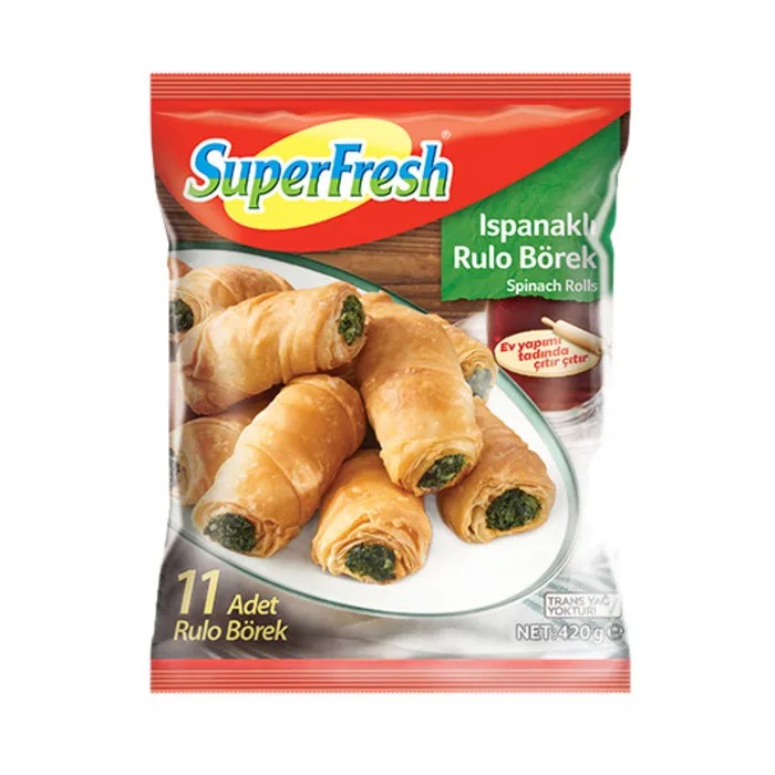 Superfresh Ispanaklı Mini Rulo Börek 420 Gr