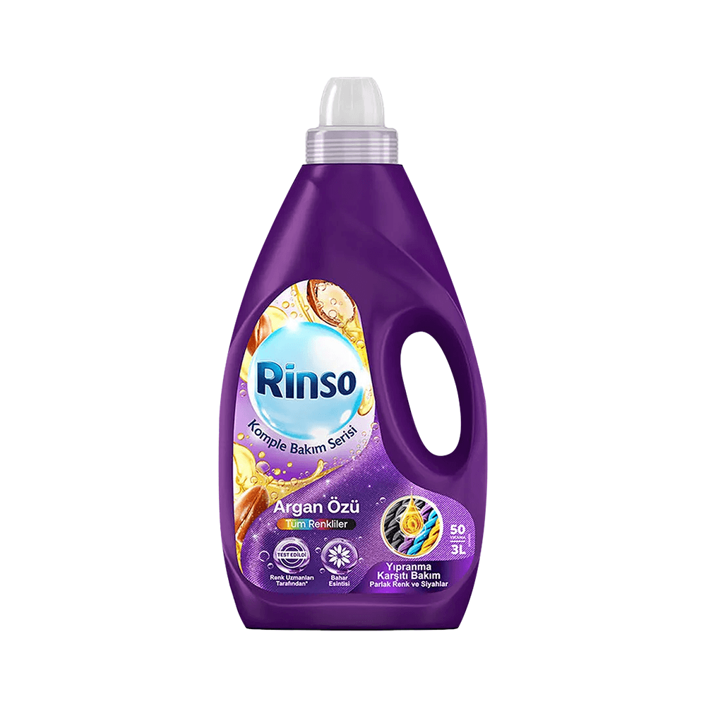 Rinso Sıvı Çamaşır Deterjanı Renkliler İçin Argan 3 L