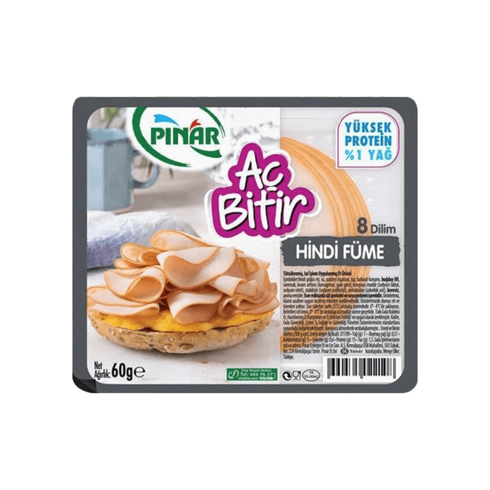 Pınar Füme Aç Bitir Büyük Dilim Hindi 60 Gr