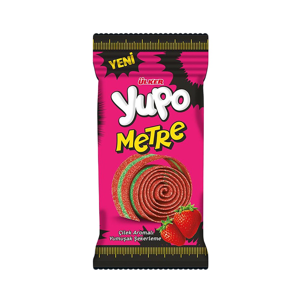 Ülker Yupo Jelly Metre Çilek Aromalı Yumuşak Şekerleme 50 Gr