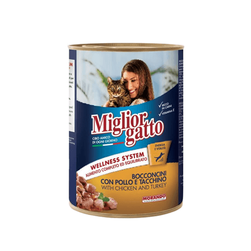 Miglior Tavuklu & Hindili Kedi Konservesi 405 Gr