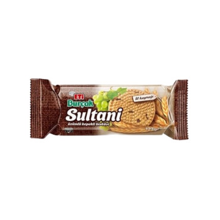 Eti Burçak Sultani Üzümlü Kepekli Bisküvi 123 Gr