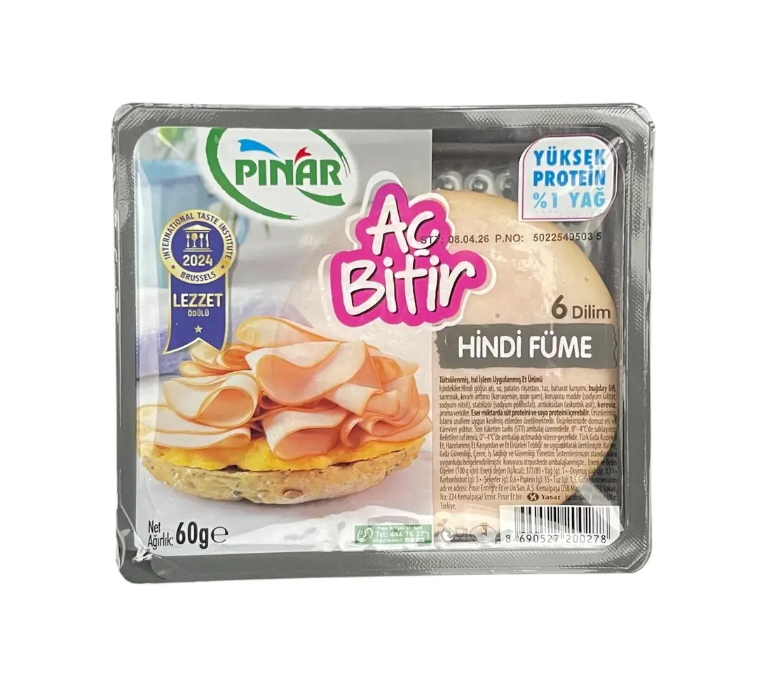 Pınar Füme Aç Bitir Büyük Dilim Hindi 60 Gr