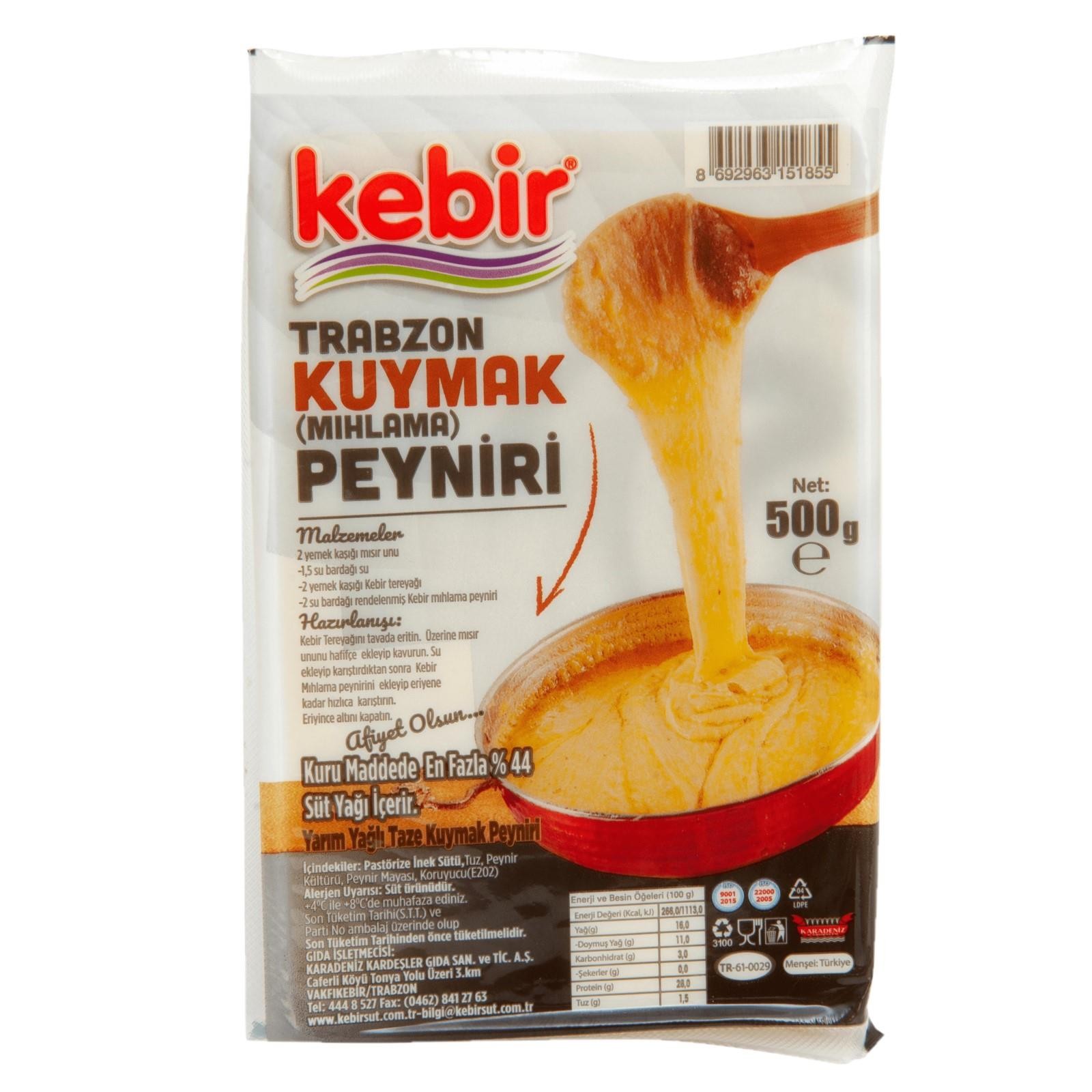Kebir Tam Yağlı Kuymak Peyniri 500 Gr
