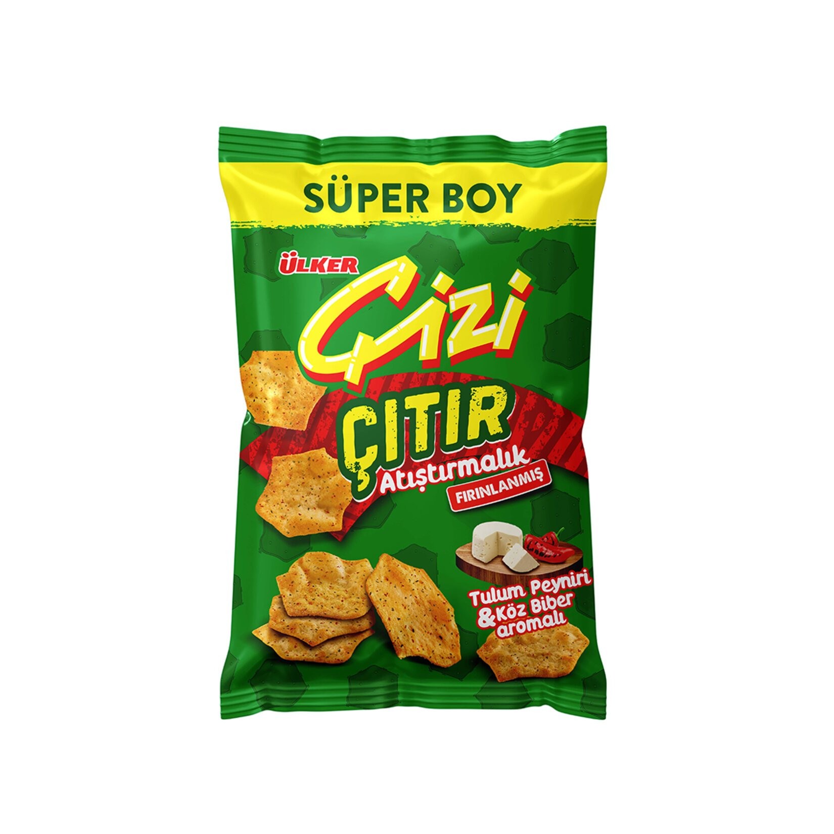 Ülker Çizi Çıtır Tulum Peynirli Köz Biber Aromalı 120 Gr 
