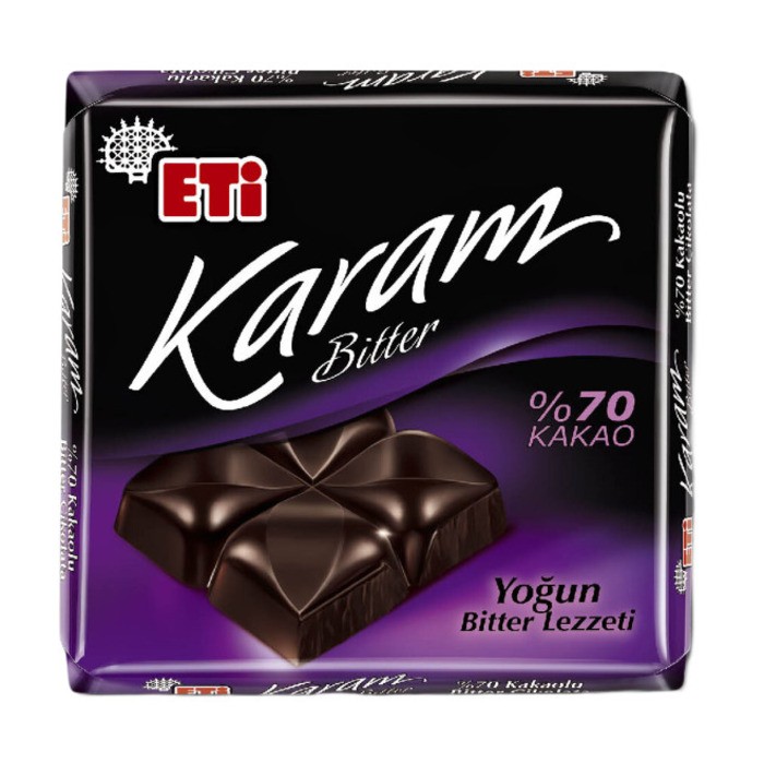 Eti Çikolata Karam %70 Kakaolu Bitter 60 Gr