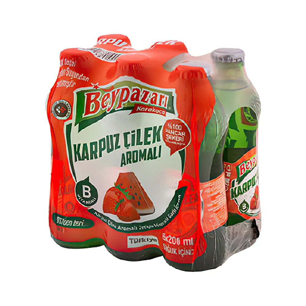 Beypazarı Karpuz ve Çilek Aromalı Maden Suyu 6 x 200 Ml