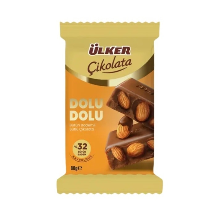 Ülker Çikolata Dolu Dolu Bademli 80 Gr