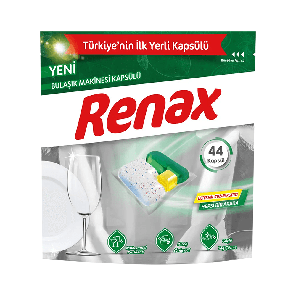 Renax Hepsi Bir Arada Bulaşık Makinesi Kapsülü 44'lü