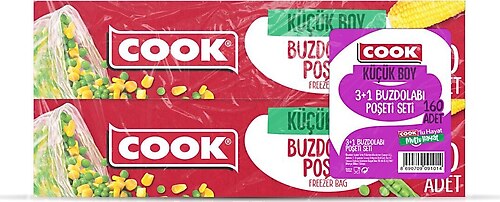 Cook Buzdolabı Poşeti Küçük Boy 3+1 (160 adet)