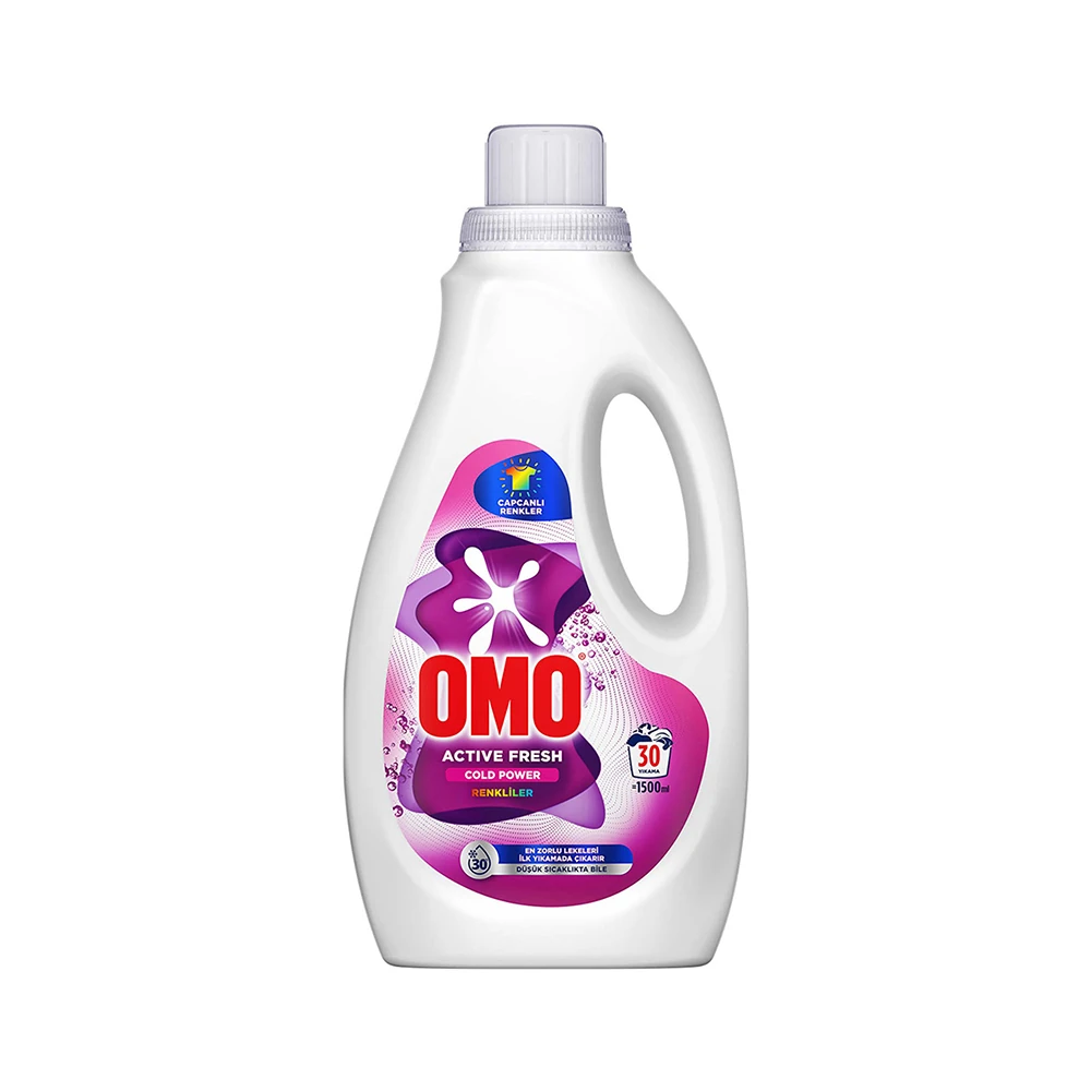 Omo Active Fresh Cold Power Renkliler Sıvı Deterjan 1500 ml