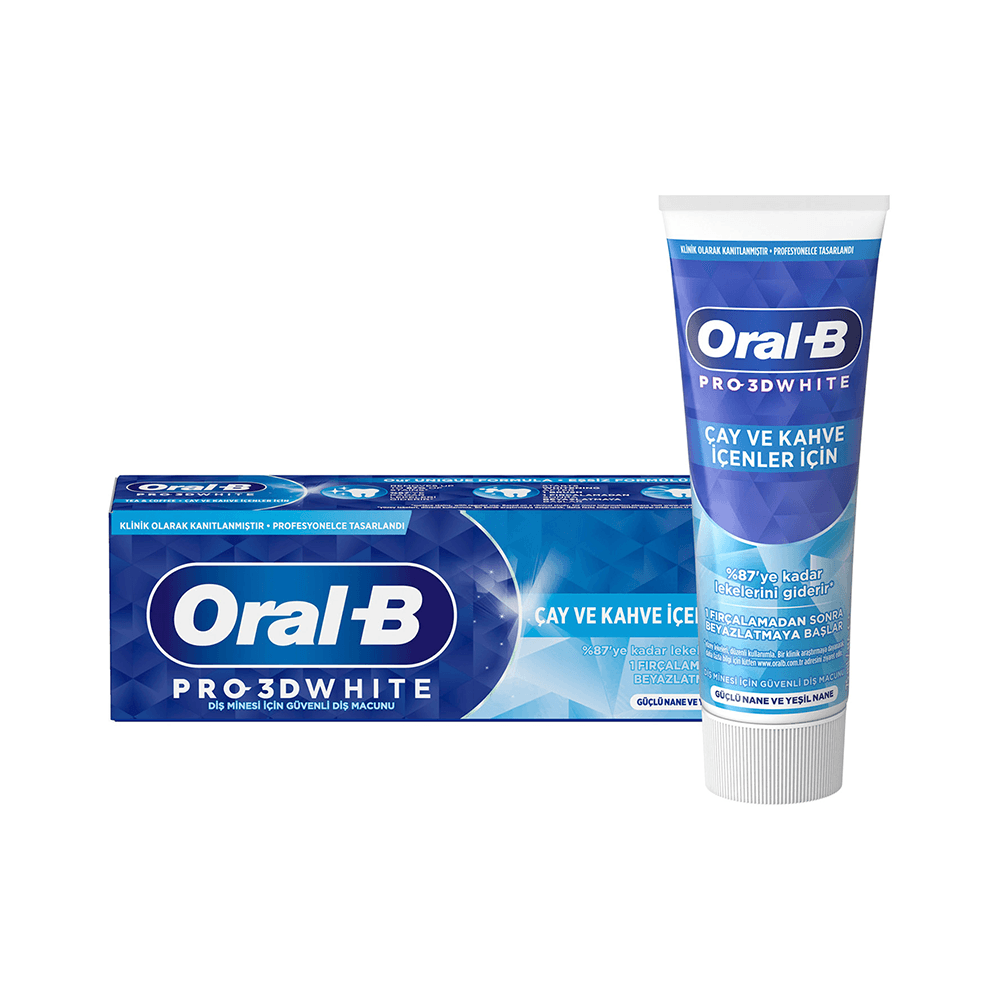 Oral-B 3D White Çay ve Kahve İçenler için Diş Macunu 75 Ml