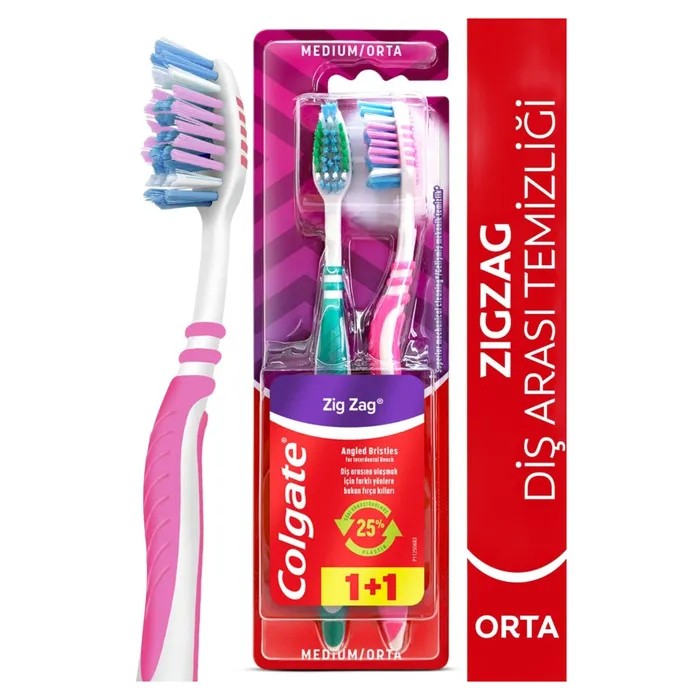 Colgate Diş Fırçası Zig Zag Orta 1+1
