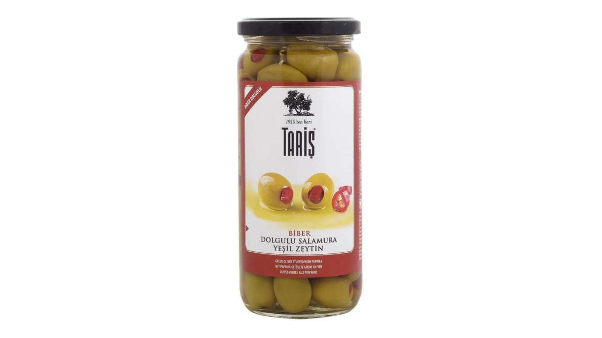 Tariş Biber Dolgulu Yeşil Zeytin 485 Gr