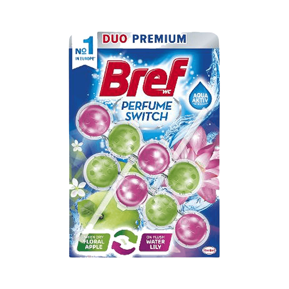 Bref Yeşil Elma & Nilüfer Çiçeği Klozet Bloğu 2x50 Gr