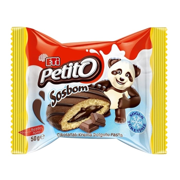 Eti Petito Sosbom Çikolatalı Krema Dolgulu Kek Pasta 50 Gr