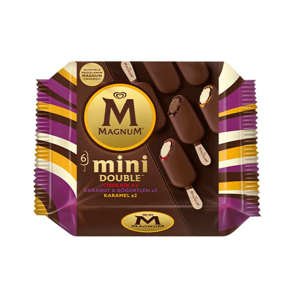 Algida Magnum Mini Double Çikolata & Karadut Böğürtlen & Karamel 6'lı