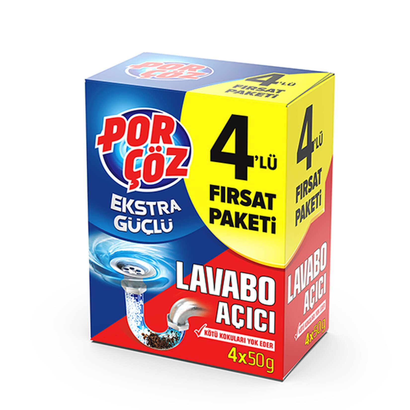 Porçöz Ekstra Güçlü Lavabo Açıcı 4x50 Gr