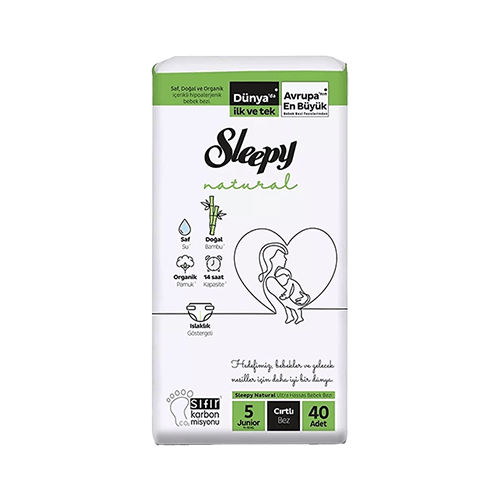 Sleepy Natural No: 5 Junior Bebek Bezi 11-18 Kg 40'lı