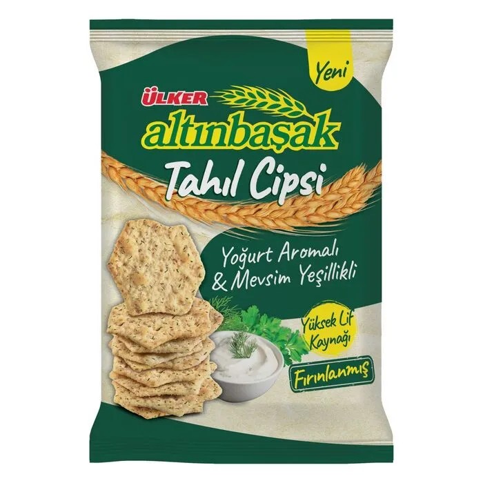 Ülker Altınbaşak Tahıl Cipsi Yoğurt Aromalı & Mevsim Yeşillikleri 50 Gr