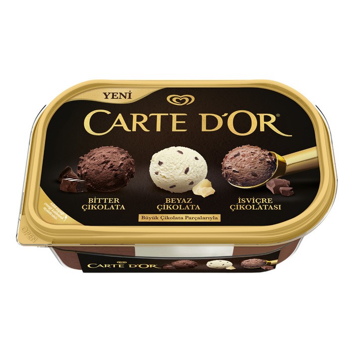 Algida Carte D'Or Klasik Üçlü Çikolata 850 Ml