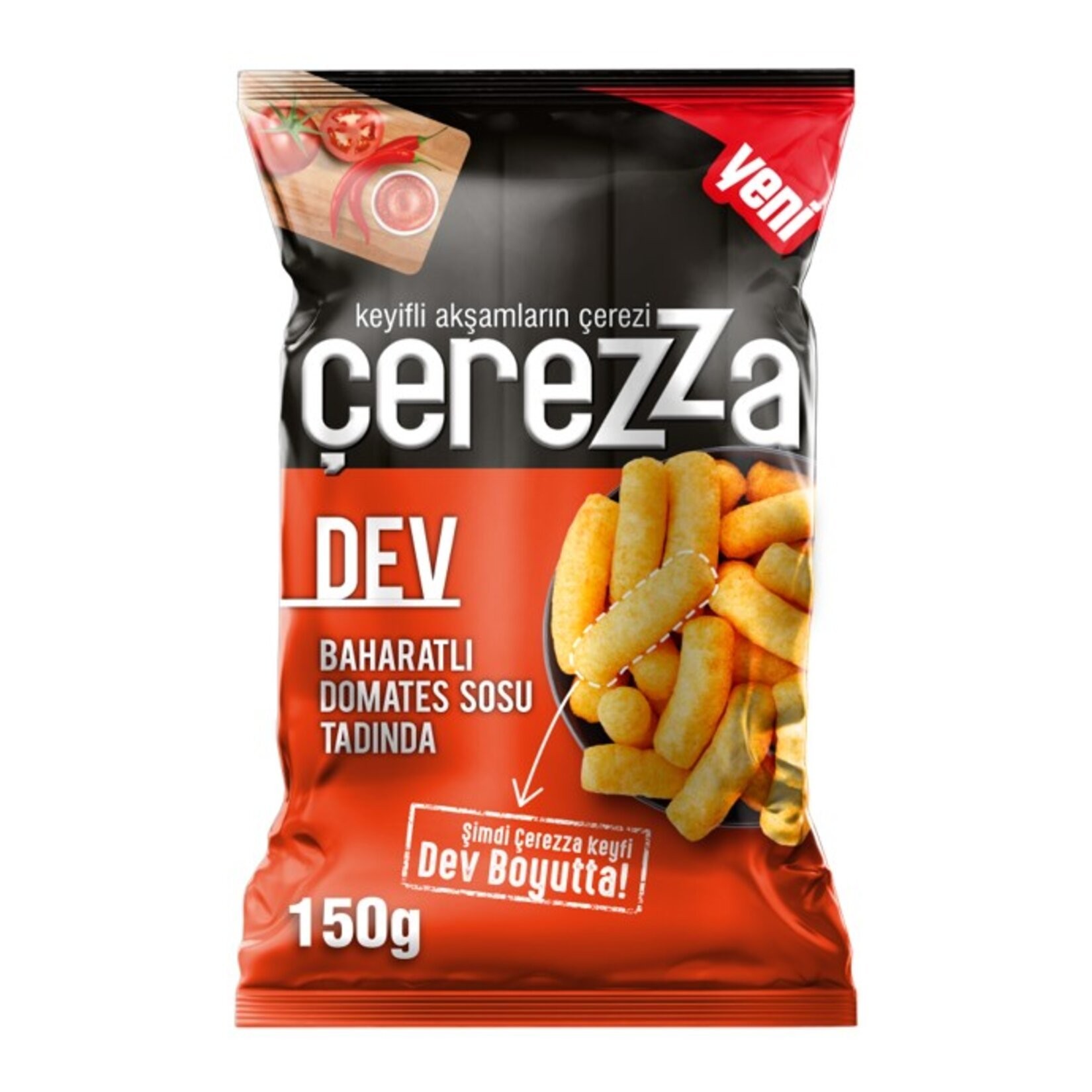 Çerezza Cipsi Parti Boy Dev Baharatlı Domates Sosu Mısır 150 Gr