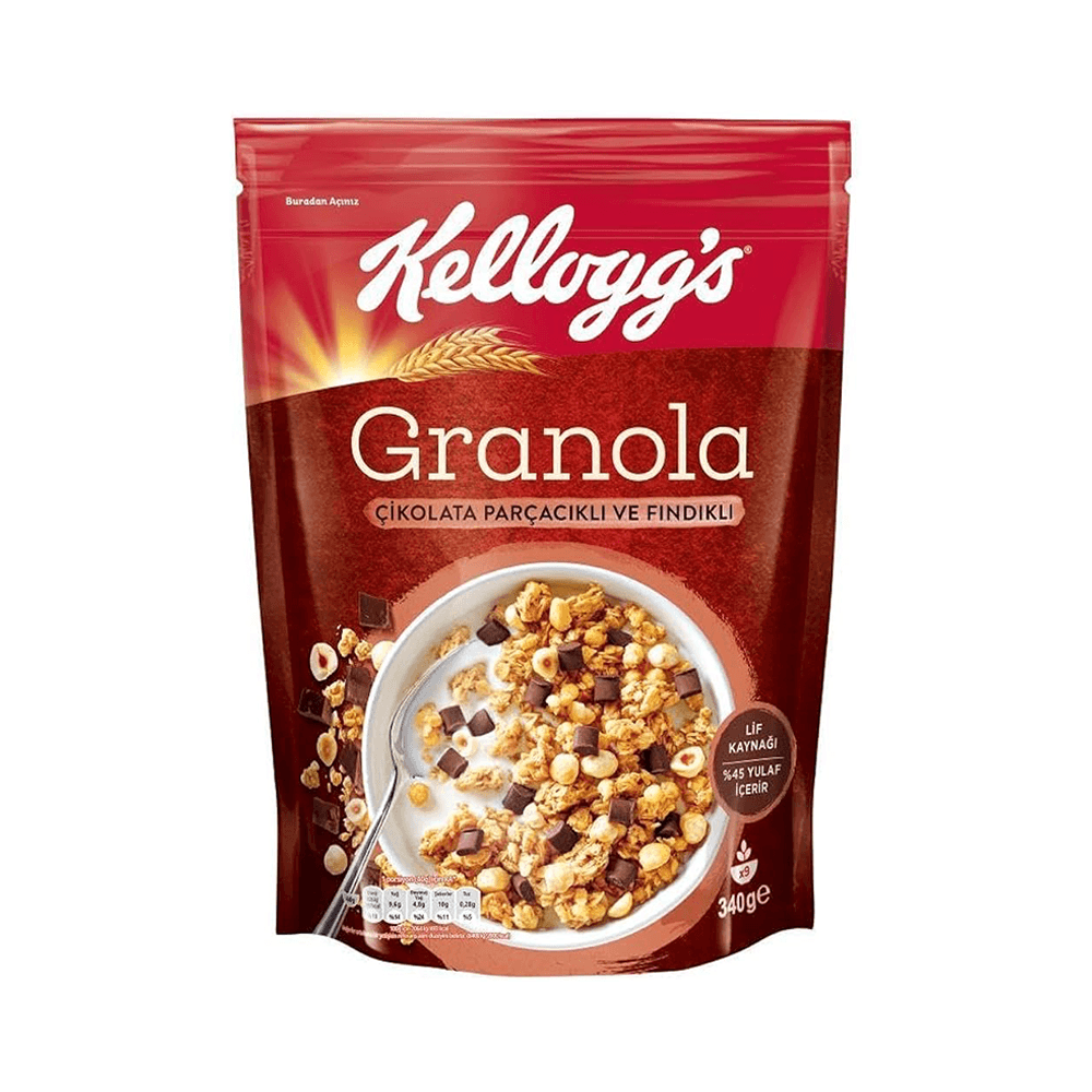 Kellogg's Granola Çikolata Parçalı Fındıklı 340 Gr