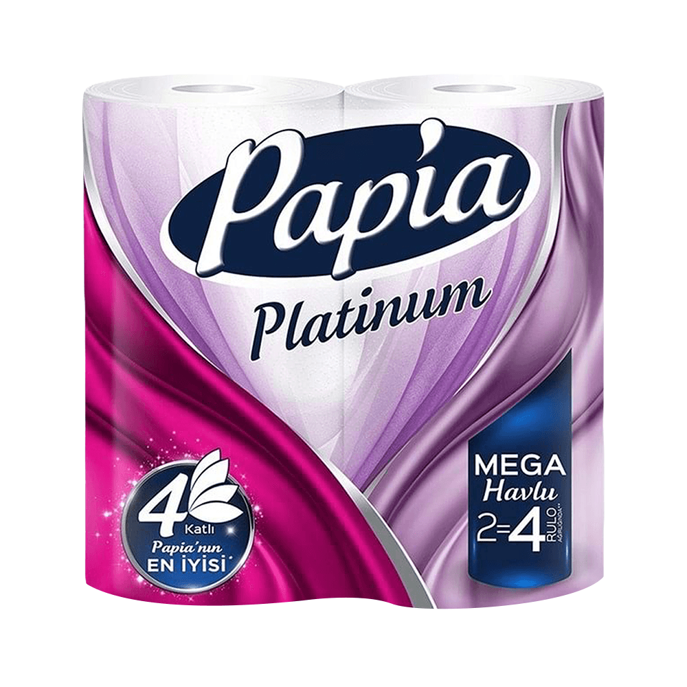 Papia Platinum 4 Katlı Mega Kağıt Havlu 2'li